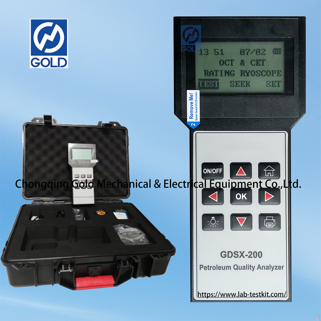 ASTM D2699 PORTABLE PETOLINE Octane Nambari na Dizeli Cetane Nambari Analyzer ASTM D4737