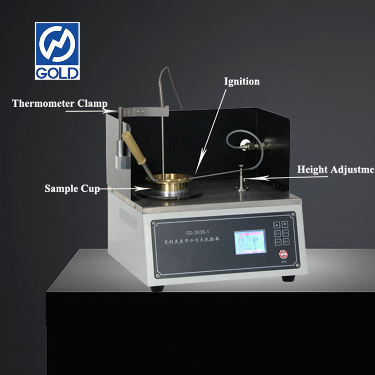 Semi otomatiki Cleveland Open-Cup Flash Point Tester ASTM D92