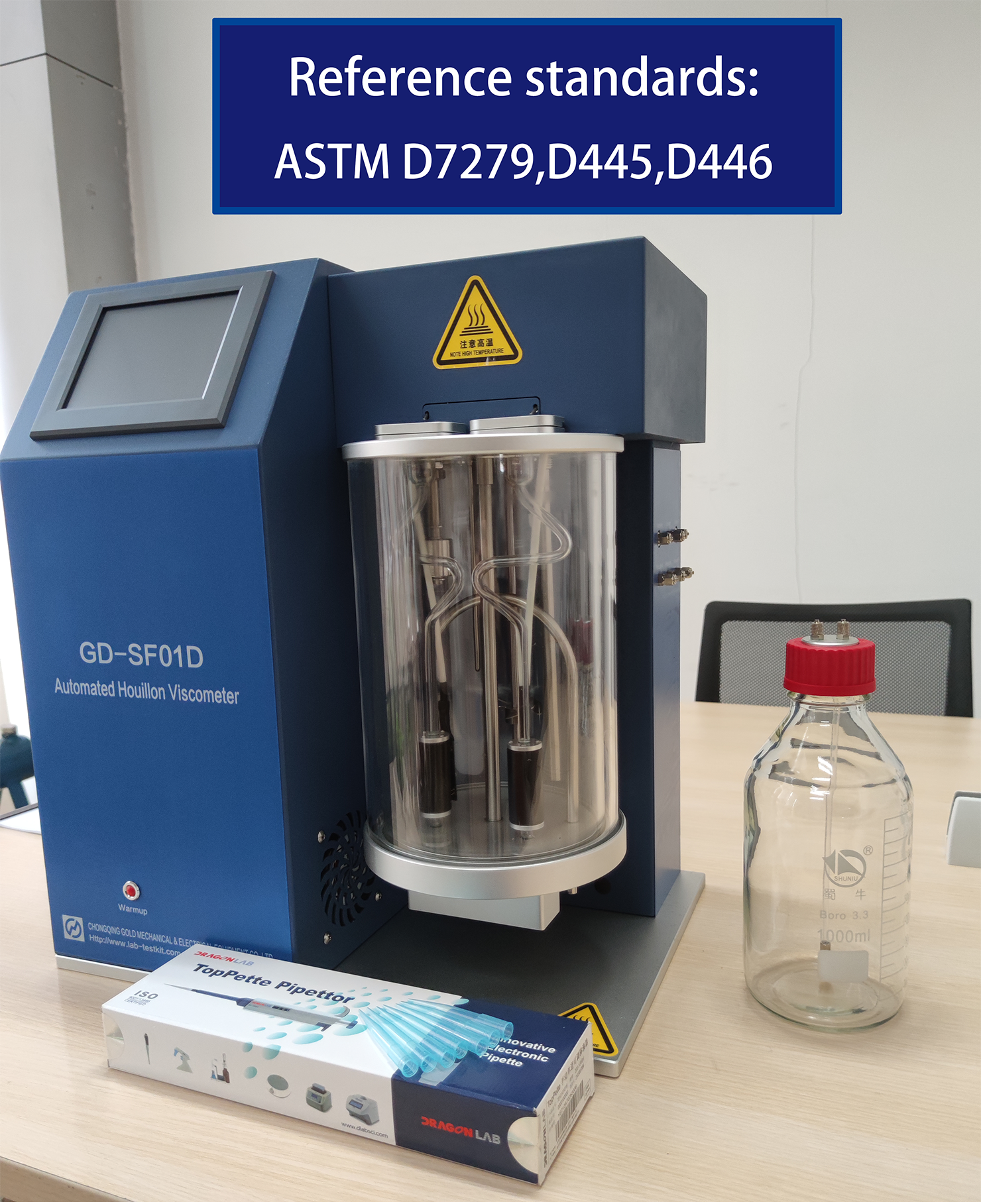  Kinematic mnato wa bidhaa za mafuta ASTM D7279 D445 D446 automated Houillon Viscometer