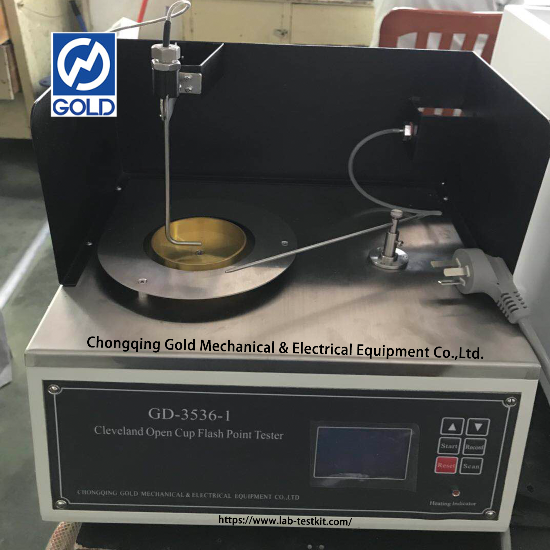 Semi otomatiki Cleveland Open-Cup Flash Point Tester ASTM D92