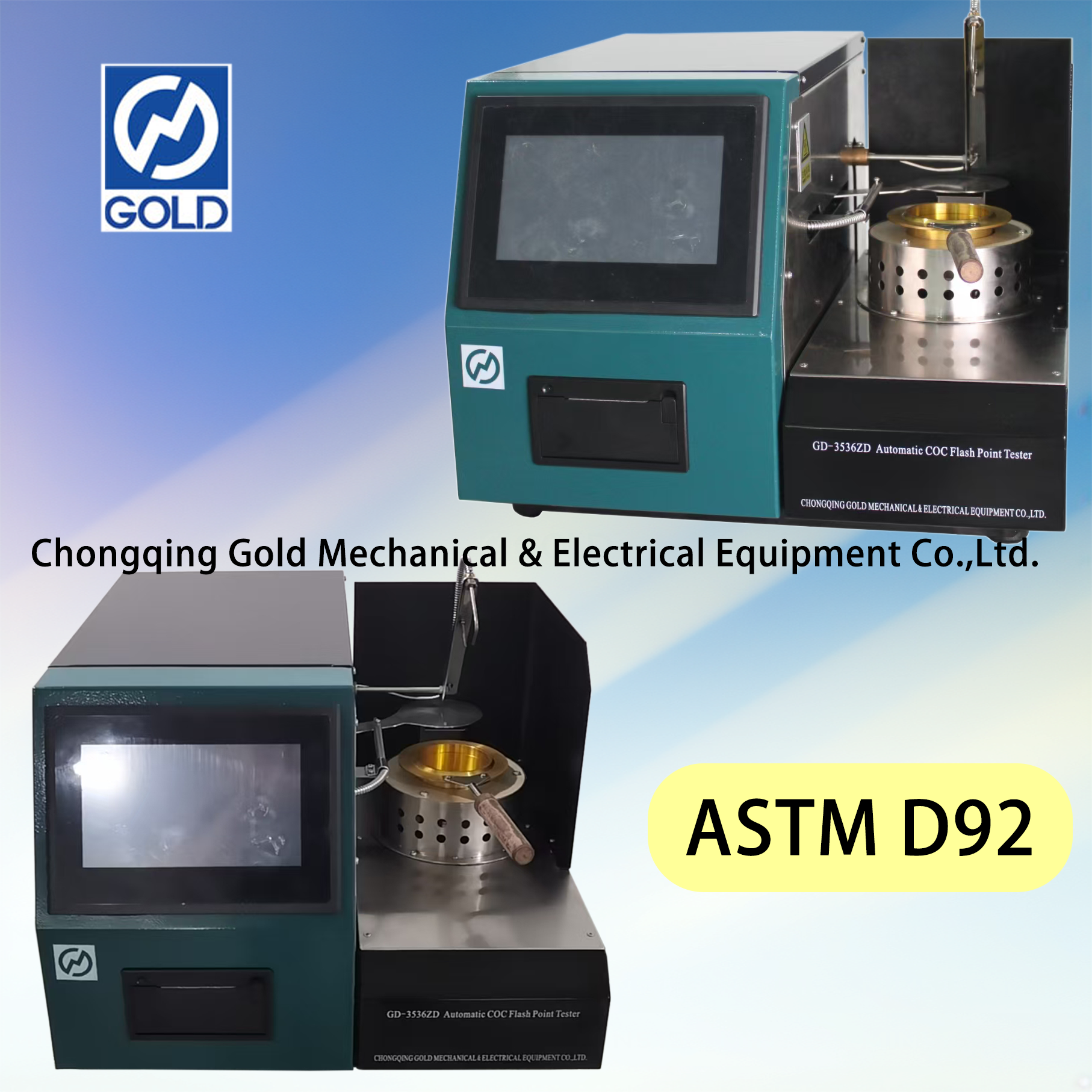 Moja kwa moja COC Flash Point tester ASTM D92